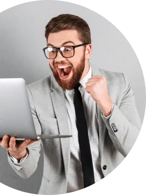 man with laptop